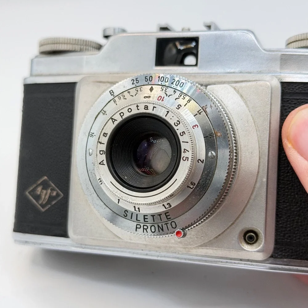 Vintage Agfa Silette Pronto 35mm Film Camera Agfa Apotar 45mm f3.5 Lens Germany